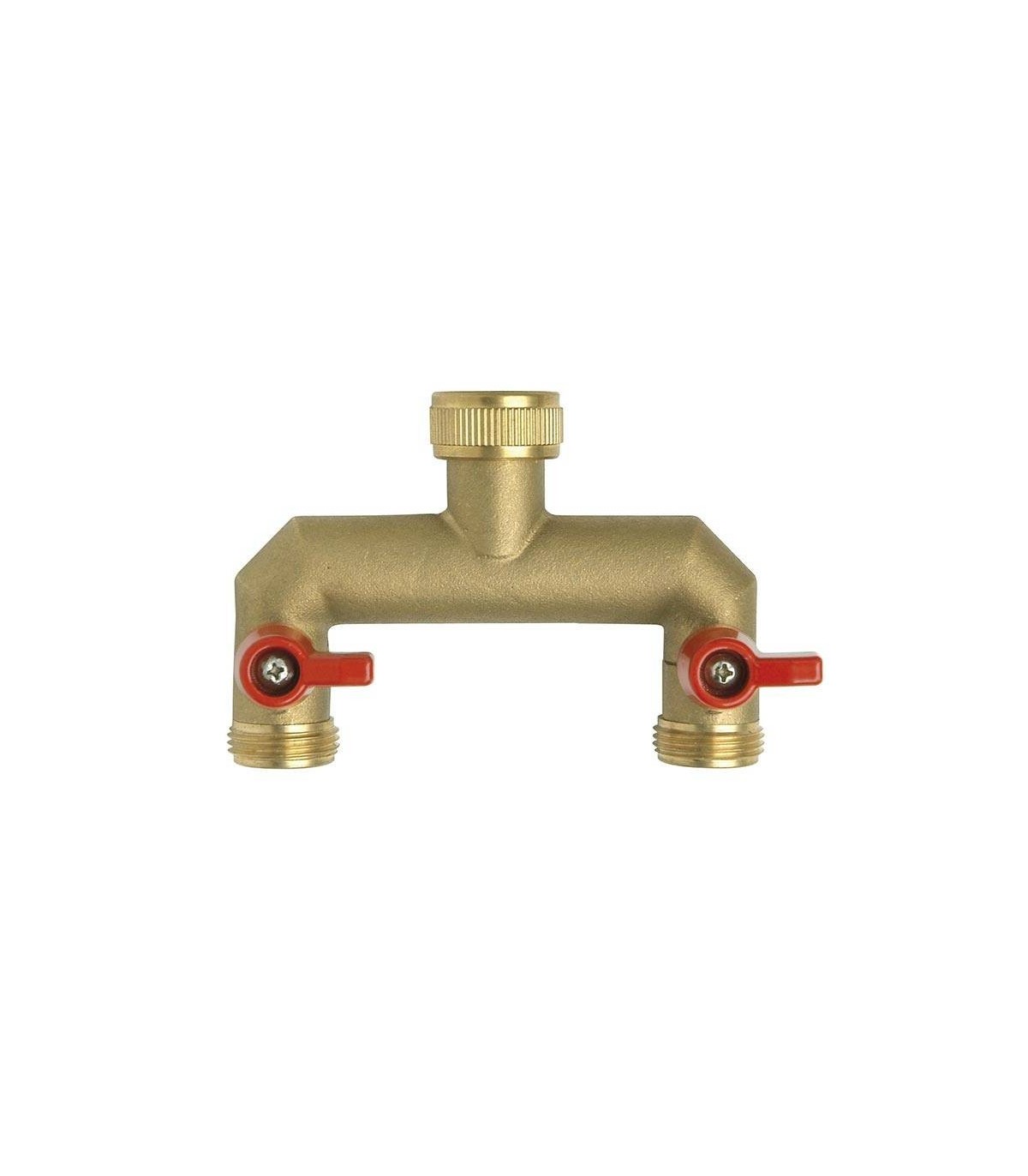 UPP Séparateur d'eau 2 Voies pour Robinet 1/2+ 3/4 I Nez de robinet I  Permet d'augmenter la capacité de vos robinets et vos capacités d'arrosage  I