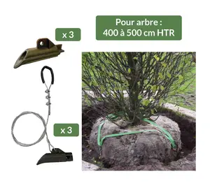 Image du produit de jardin : Kit Ancrage de motte avec sangle de tête 68RBKS - Pour arbre de 400 à 500 cm