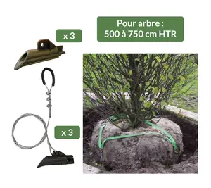 Image du produit de jardin : Kit Ancrage de motte avec sangle de tête 88RBKS - Pour arbre de 500 à 750 cm