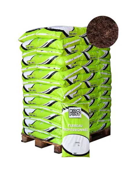 48 sacs de 50 L de terreau RACINE pour fleurissement extérieur - Vente par palette