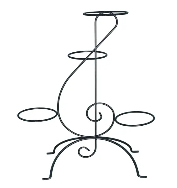 Image du produit : Porte-plantes Clé de sol pour 4 pots 17 cm - Htr 80 cm - Anthracite