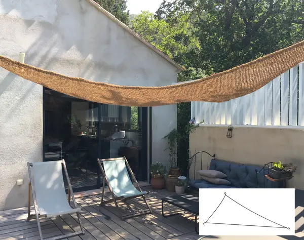 Image du produit : Voile d'ombrage triangulaire NOIRMOUTIER - 3 x 4 x 5 m - 6 m2