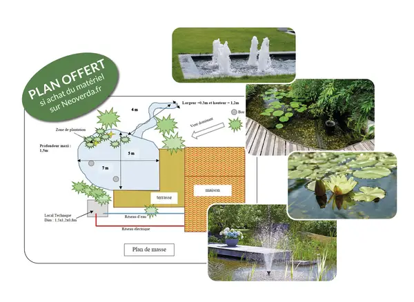 Image du produit : Plan de bassin d'ornement pour jardin