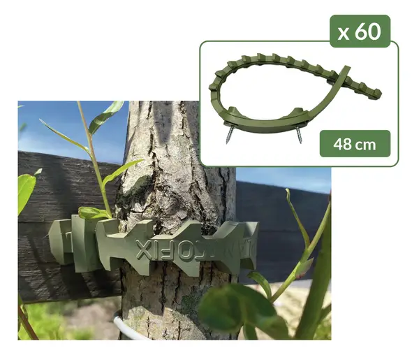 Image du produit : Colliers de tuteurage bipode pour arbre Plantcofix - 48 cm - Carton de 60 unités