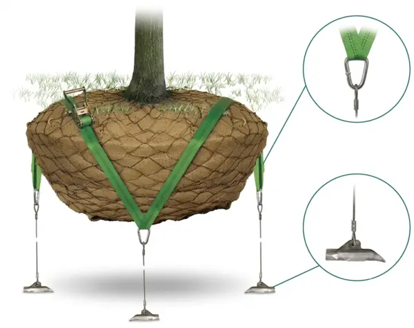 Image du produit : Kit Ancrage de motte avec sangle de tête 48RBKS - Pour arbre de 150 à 400 cm