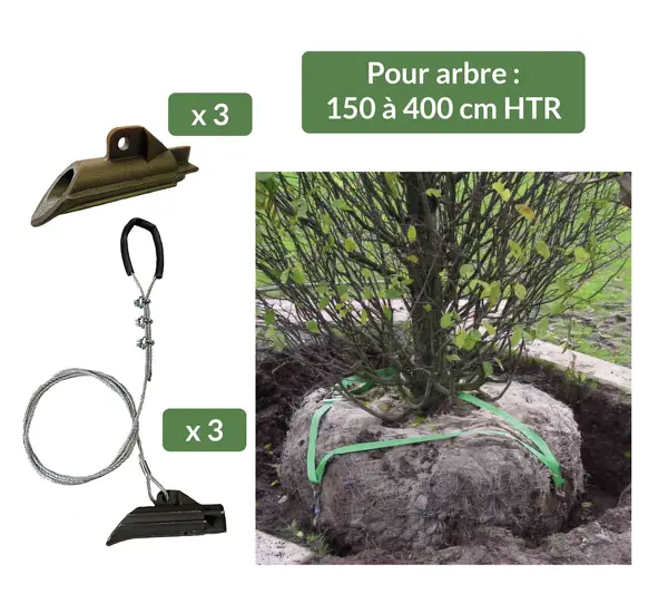 Image du produit : Kit Ancrage de motte avec sangle de tête 48RBKS - Pour arbre de 150 à 400 cm