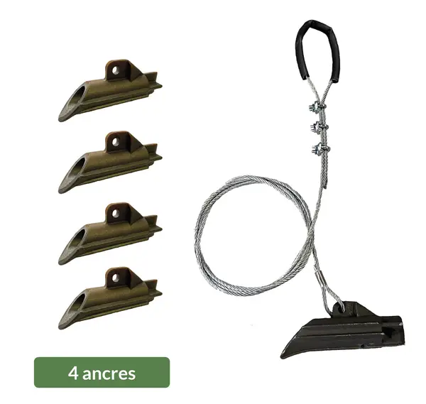 Image du produit : Kit Ancrage pour caravanes et mobil-homes - Avec 4 ancres