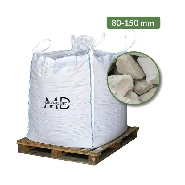Image du produit : Pierre calcaire pour gabion 80-150 - Ambre - Big bag 1000 kg