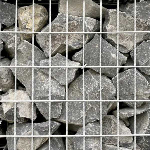 Image du produit : Gabion pré-rempli prêt à poser - Blocs basalte 80/150 - 100 x 30 x 50 cm