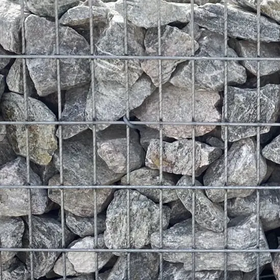 Image du produit : Gabion pré-rempli prêt à poser - Blocs granit 80/150 - 100 x 70 x 50 cm